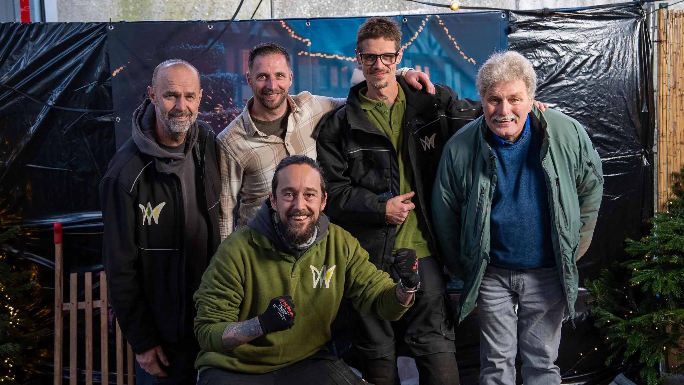Groepsfoto van een team bij een evenement