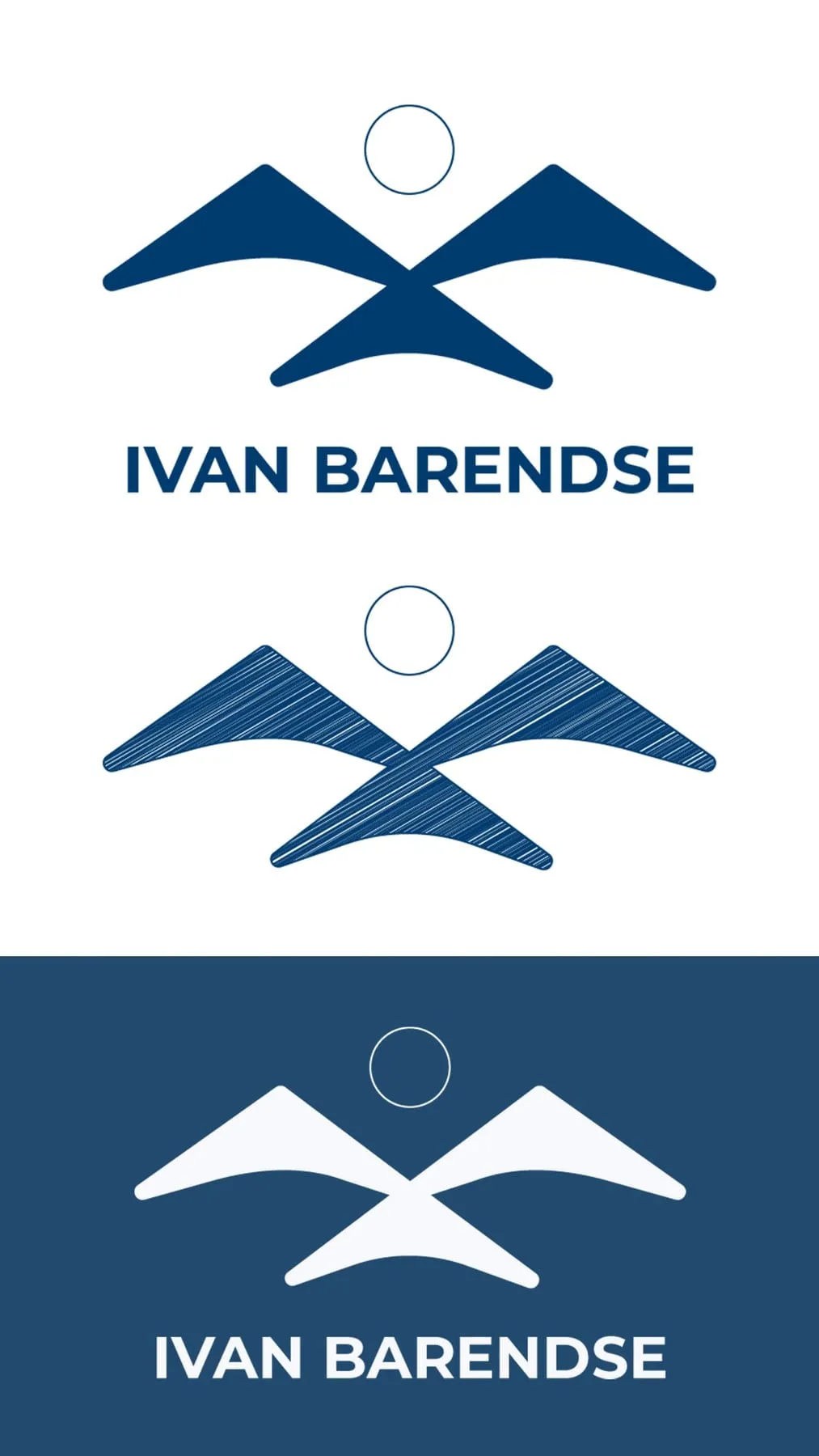 Logo-ontwerp Ivan Barendse in drie varianten